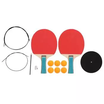 Тренажер для настольного тенниса с эластичным валом и основанием из нержавеющей стали. Устройство для самостоятельной тренировки с мячом для понга.