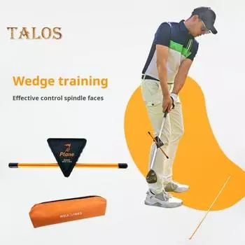 Тренажер для отработки ударов по мячу в гольфе, вспомогательный инструмент для отработки ударов по мячу в гольфе для гольфистов чёрный