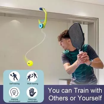 Тренажер для пиклбола Yousheng Pickleball Trainer с непрерывным отскоком и струной для самостоятельной тренировки по теннису для всех возрастов и уровней мастерства A