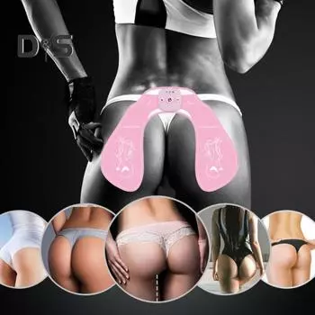 Тренажер для ягодиц с пультом дистанционного управления, 6 режимов, регулируемый, умный, тонизирующий тренажер для бедер и ягодиц, стимулятор мышц EMS, массажер для тренировки ягодиц, тренажер розовый