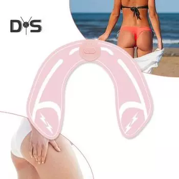 Тренажер для ягодиц с пультом дистанционного управления, 6 режимов, регулируемый, умный, тонизирующий тренажер для бедер и ягодиц, стимулятор мышц EMS, массажер для тренировки ягодиц, тренажер розовый