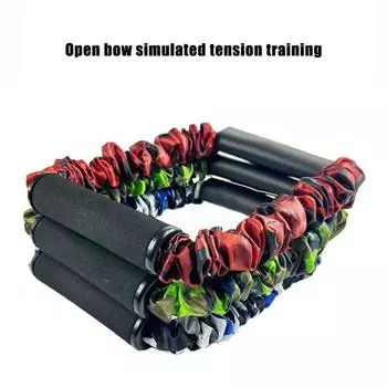 Тренажер для силовой стрельбы из лука Yousheng Archery Bow Strength Trainer 25/45/65 фунтов Тренажер для силовой тренировки рук с резинкой для снятия натяжения при стрельбе из лука красный