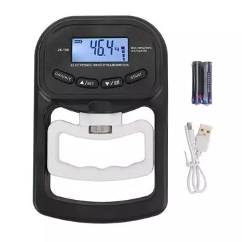 Тренажер для силовых тренировок с рукояткой, высокоточный цифровой ЖК-дисплей, электронный ручной динамометр на 396 фунтов