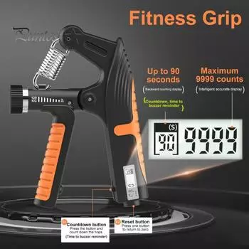 Тренажер для силы хвата со счетчиком 10-120 кг, регулируемый счетный тренажер для мужчин и женщин, тренажер для предплечий, силовой усилитель для рук, разработчик, оборудование для фитнеса красный