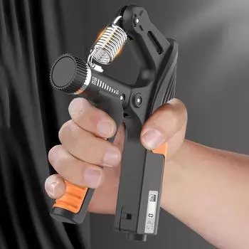 Тренажер для силы хвата со счетчиком 10-120 кг, регулируемый счетный тренажер для мужчин и женщин, тренажер для предплечий, силовой усилитель для рук, разработчик, оборудование для фитнеса светло-серый