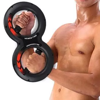 Тренажер для силы запястья 8-образный тренажер для захвата рук Многофункциональный тренажер для тренировки мышц рук Силовая реабилитационная ручка Упражнение для запястья Сила рук B чёрный