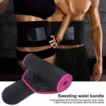 Тренажер для талии для женщин и мужчин, неопреновый триммер для талии, пояс для похудения, обертывание для живота, спортивные тренировки, формирователь тела L чёрный