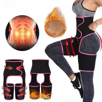 Тренажер для талии женский 3-в-1 триммер для талии и бедер формирователь тела для похудения поддерживающий пояс для поднятия бедер корсеты для тренировок и фитнеса M жёлтый