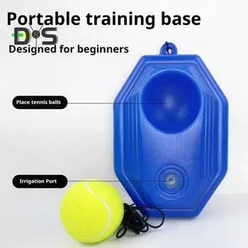 Тренажер для тенниса Rebound Ball Set с 2 мячами, тренировочный инструмент для тенниса, оборудование для отскока теннисного мяча Solo Tennis Rebounder для взрослых и детей Sets