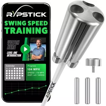 Тренажер для тренировки скорости замаха Rypstick Golf, 1 клюшка для тренировок/Лучшая помощь/Клубное оборудование/Только белый
