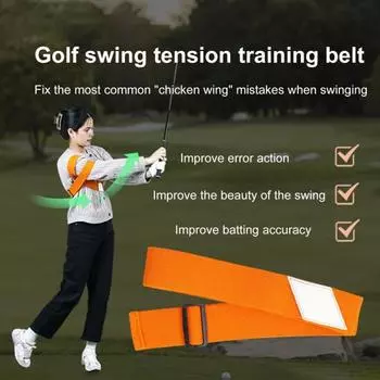 Тренажер для тренировки замаха в гольфе Тренажер для регулировки ширины замаха в гольфе Отрегулируйте и поддерживайте радиус замаха Тренажер для гольфа для гольфистов оранжевый