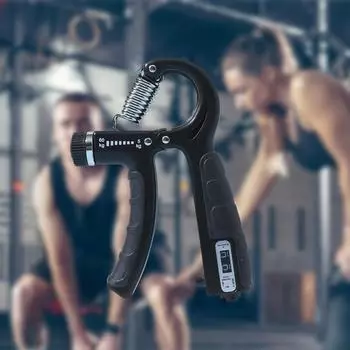 Тренажер для укрепления хвата, силовой тренажер для предплечий, кистевой сжиматель с регулируемым сопротивлением, силовой тренажер для укрепления хвата для наращивания мышечной массы чёрный