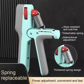 Тренажер для укрепления хвата со счетчиком 5-100 кг, регулируемый для мужчин и женщин, тренажер для предплечий, тренажер для укрепления хвата, разработчик фитнес-оборудования чёрный