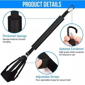 Тренажер для волейбольных шипов Yousheng с застежкой, регулируемая длина ленты, простая установка, тренировочный инструмент для волейбольной атаки чёрный