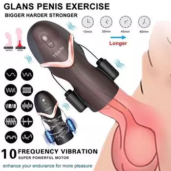 Тренажер Glans, чашка самолета, мужской пенис, упражнения для вибрационного массажа, устройство для мужской мастурбации, секс-игрушка 10.2cm