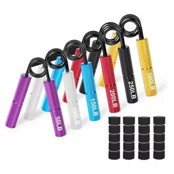 Тренажер силы захвата Эргономичный дизайн Нескользящий 200 фунтов Устойчивое восстановление мышц Компактный размер Сверхмощный захват для рук Тренажер для пальцев предплечья для мужчин чёрный