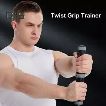 Тренажер Twist Grip для силы запястья и предплечья Портативный тренажер для рук Twist Grip Силовые тренировочные брусья для рук, запястья и локтя жёлтый