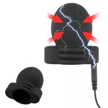 Тренажер задержки мужской мастурбации Товары для взрослых Электростимулятор пениса Терапия Массаж Электрошок Тренажер головки Секс-игрушки для мужчин Black