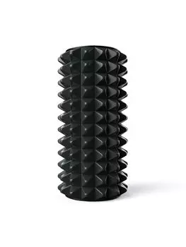 Тренажерный ролик из пены, жесткий ролик для фасции, миофасциальный релиз, растягивающий ролик, силиконовые ножки EVA 30 см [TRNR] теленок/черный чёрный
