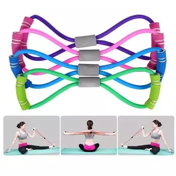 Тренажерный зал 8 слов эластичная лента для развития груди резиновый эспандер веревка спортивные тренировки эспандеры оборудование для фитнеса обучение йоге