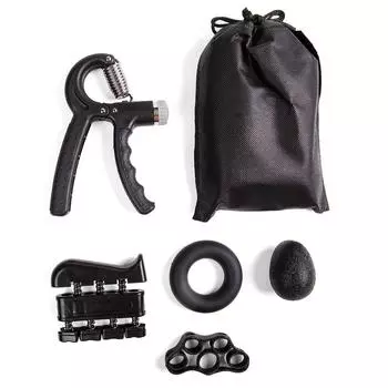 Тренажерный зал фитнес регулируемый 10-60 кг набор для рук набор для укрепления мышц предплечья и пальцев эспандер для восстановления рук тренировочный мяч 5 шт. синий