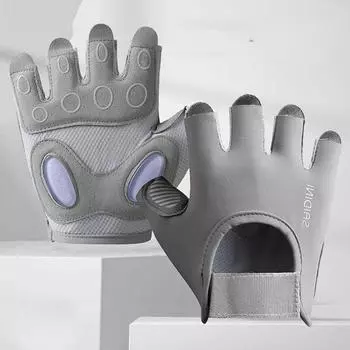 Тренажерный зал Фитнес Тяжелая атлетика Тренировочные перчатки Мужчины Женщины Бодибилдинг Полупальцевый Спорт Нескользящие Перчатки Для Поддерживания Запястья Велосипедные Перчатки чёрный