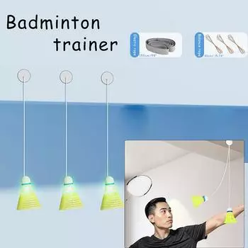 Тренажеры для бадминтона Stretch Professional Badminton Machine Robot Racket Training Sport Self-Study Practice Training Accessories 3 BALLS