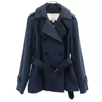 Тренч COACH S Темно-синий Пояс Женский Б/у