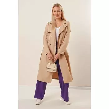 Тренч с накладными карманами