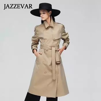 Тренч для женщин, длинная модная ветрозащитная верхняя одежда, ветровка, женская одежда M