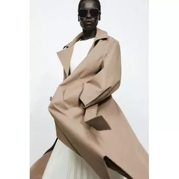 Тренч HM темно-бежевый