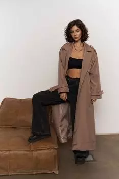 Тренч оверсайз из норки Femme