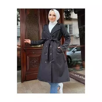 Тренч с 8 пуговицами и поясом