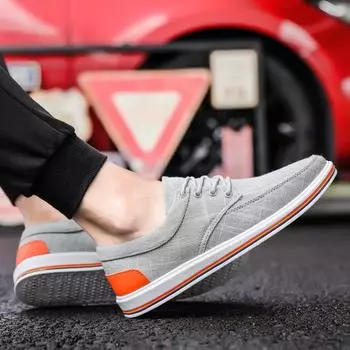 Trend casual linen canvas shoes 2025 fashion trend simple men s shoes large size men s outdoor driving shoes 39