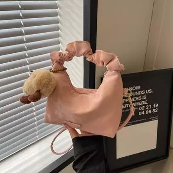 Trend casual personality fashion popular women s handbag women s 2024 new shoulder handbag messenger bag Without pendant чёрный