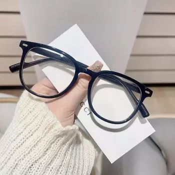 Trend Classic Large Frame Glasses Literary Retro Anti-Blue Light Thin Frame Glasses