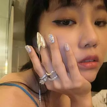 Trend Cold Wind Alphabet Personality Punk Armor Set Fingers Armor Nail Ring