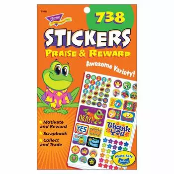 Trend Enterprises Trend Reward Stickers Variety Set 738 Pieces Trend Sticker Pad Praise Reward & T-5011