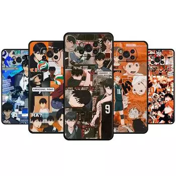 Тренд для Xiaomi POCO F3 MI 11 lite M3 F4 GT 9T X3 NFC X4 10T 11T M4 Pro 5G Haikyuu волейбол аниме Celular Funda POCO X4 NFC