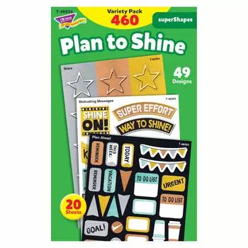 Trend I Metal Variety Pack 460 штук Trend superShapes Наклейки Plan to Shine T-46934