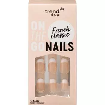 Trend It Up Artificial Nails On-The-Go Nails French Classic 12St