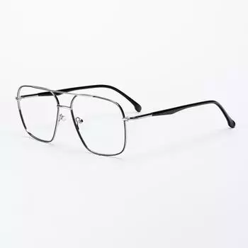Trend Men S And Women S Double-Beam Metal Pilot Glasses Frame, Advanced Sense Glasses, Myopia Glasses Frame