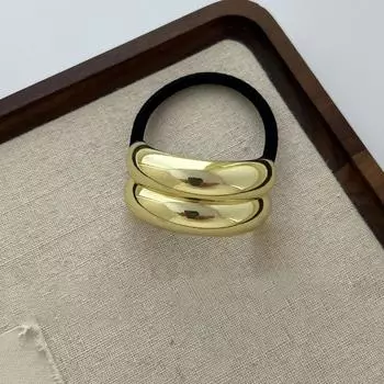 Тренд Новые Золотистые Неправильные Геометрические Дугообразные Эластичные Резинки для Волос INES Простые Персонализированные Аксессуары для Волос для Женщин