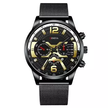 Trend Personality Calendar Men s Watch Men s Watch Fashion Steel Strap Mesh Strap Luminous Quartz Watch
