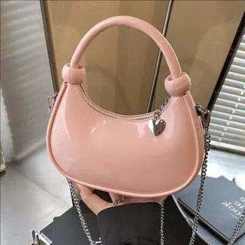 Trend Premium Texture Chain Handbag Женская Простая И Универсальная Сумка Через Плечо красный