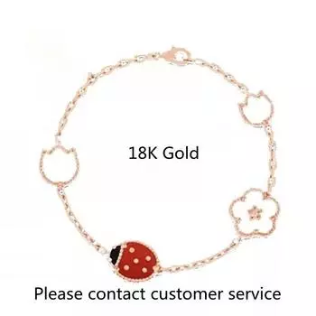 Trend Real 18k Gold Flower Браслет Au750 Женские Ювелирные Изделия Свадебный Подарок