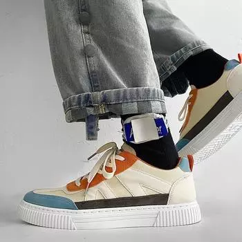 Trend Skateboard Shoes Man Canvas Sneakers Breathable Mixed Colors Fashion Designer Sneakers Men Vulcanize Shoes Tenis Masculino 39 чёрный