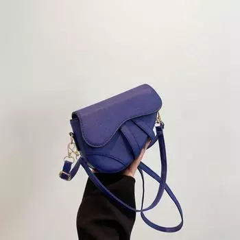 Trend women s saddle bag 2024 winter new bag women s retro personalized shoulder bag casual commuter messenger bag чёрный