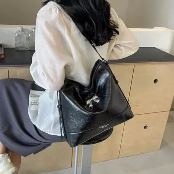 Trend Zipper PU женские сумки через плечо большой емкости женские сумки через плечо новые швейные нитки