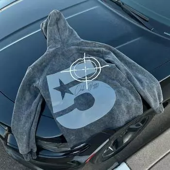 Трендовая американская мужская водолазка с капюшоном, зимняя персонализированная спортивная одежда Y2K, унисекс, уличная одежда, свободный свитер-пуловер S серый